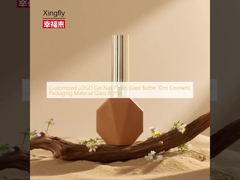 Logotipo personalizado Gel Polonês de unhas garrafa de vidro 10ml Material de embalagem cosmética garrafa de vidro