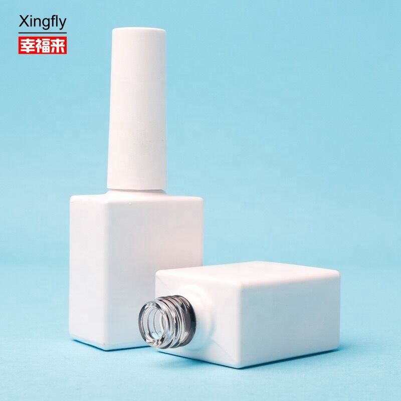 10 ml frasco de gel Gel Polish Cor quadrada revestido com tampa de plástico