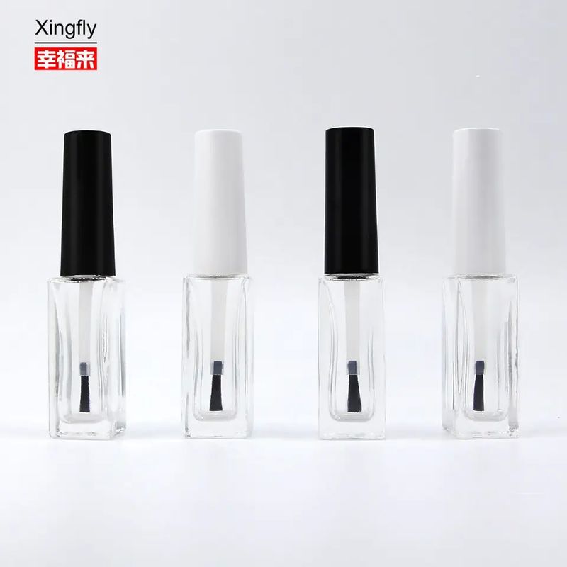 Colar de vidro 6 ml Gelado vazio Botalhas de polimento com tampa de parafuso Cor transparente