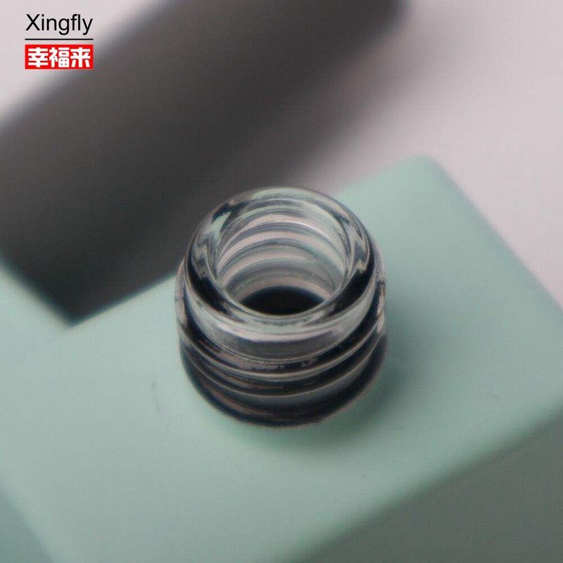 Botão de vidro de esmalte de unhas liso e vazio de 14 ml de cor personalizada Botão de esmalte de gel UV