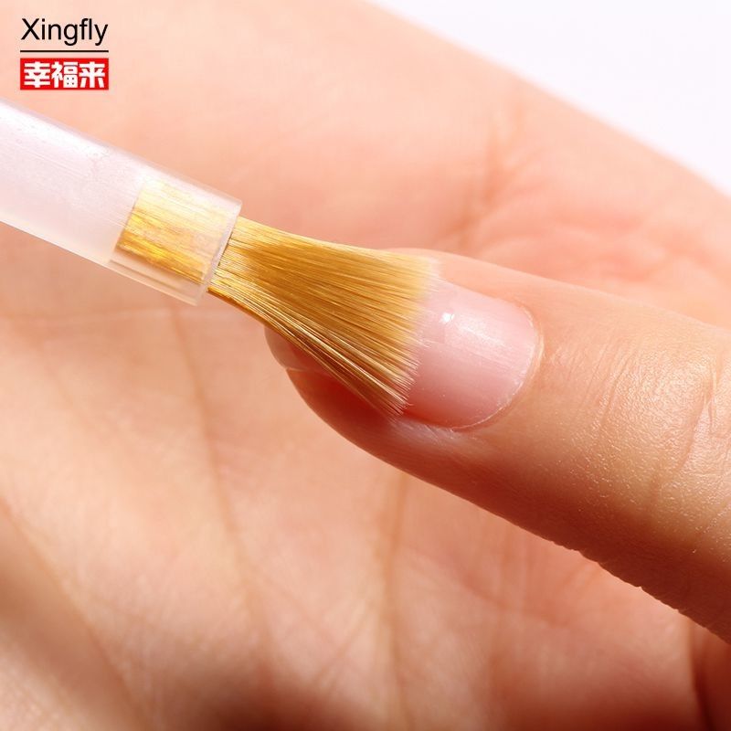 Escova de esmalte de unhas Escova de substituição de arte de unhas com cabelo de fibra de nylon durável e flexível