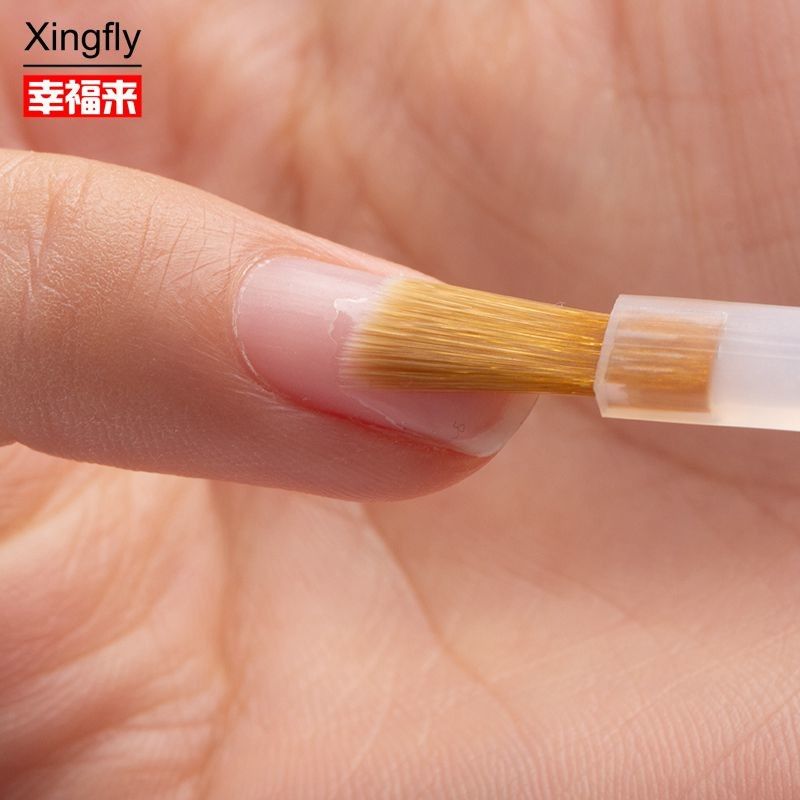 Escova de esmalte de unhas Escova de substituição de arte de unhas com cabelo de fibra de nylon durável e flexível