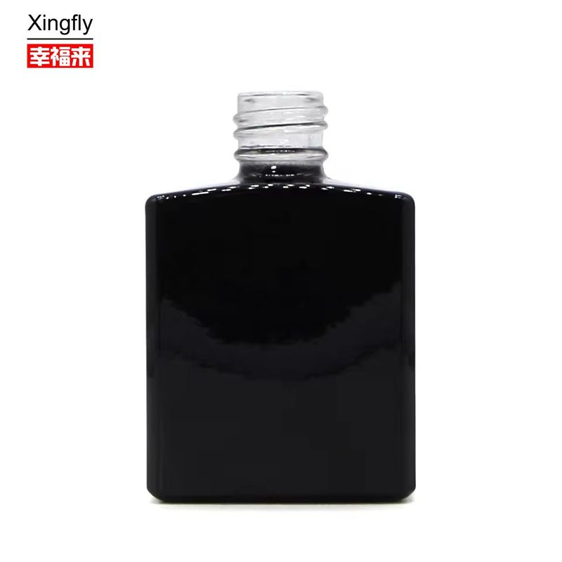 Garrafa de esmalte de unhas quadrada única de 13 ml garrafas vazias de esmalte de gel UV com tampa e escova