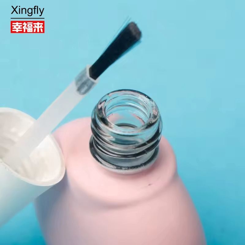 Garrafa de vidro exclusivo de gel de unhas garrafas de gel de vidro vazias personalizadas com escova e tampa