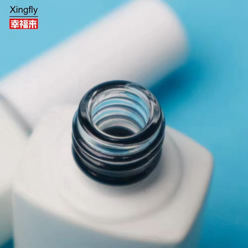 8 ml de esmalte de unhas garrafa de vidro quadrada com escova gel vazio UV garrafa de esmalte de unhas