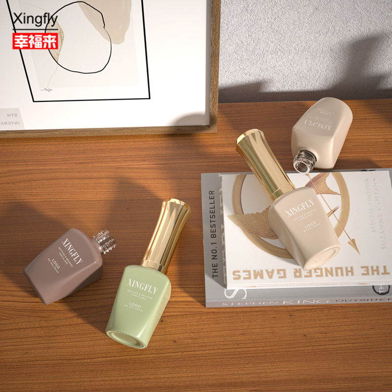 12 ml Botão de esmalte de unhas Top Coat Esmalte de unhas Cosmético Embalagem gel botão de vidro de esmalte de unhas