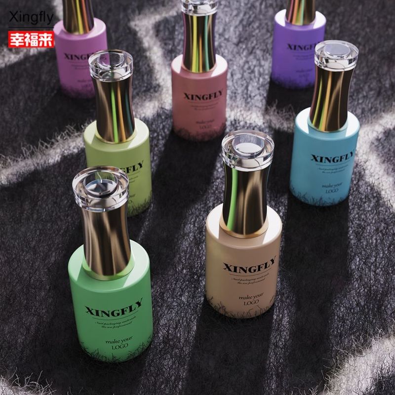 15 ml Botão de esmalte de unhas Botão redondo de esmalte de unhas Gel UV vazio Embalagem cosmética Botão de esmalte