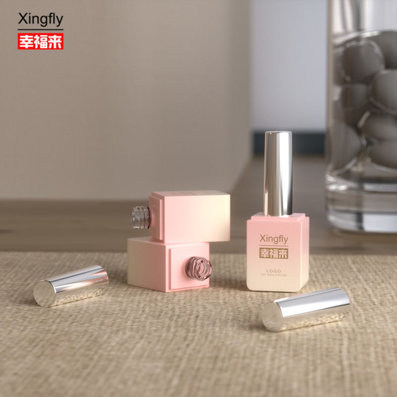 Gelador Quadrado Gelador UV 13ml Gelador Vazio Quadrado Gelador de unhas Gelador Quadrado com tampa de escova