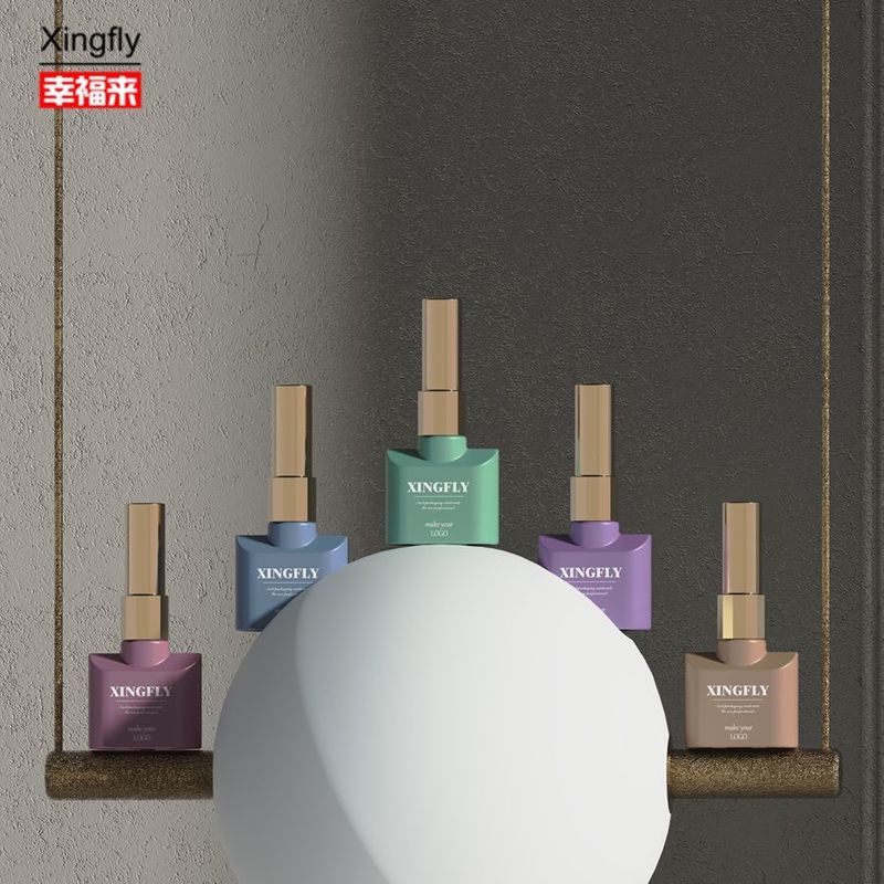 Garrafa de 12 ml de esmalte de unhas esvaziado Esmalte de unhas UV Gel Esmalte de vidro com escova de tampa