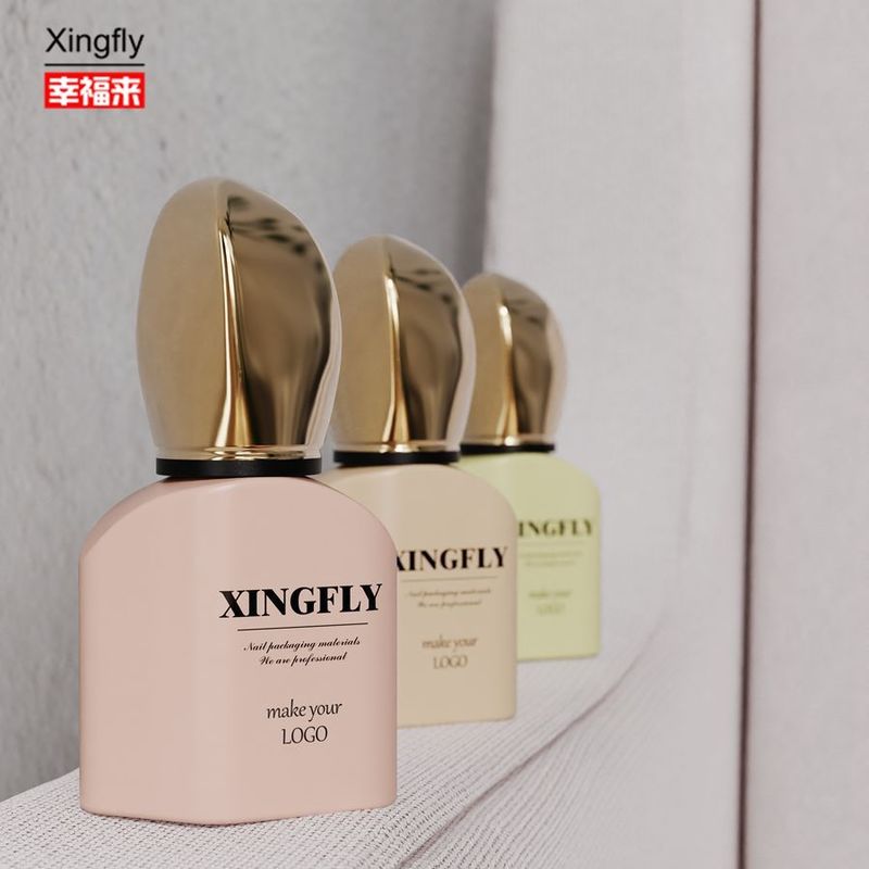 12 ml Botão de esmalte de unhas gel vazio Botão de vidro com tampa e escova para esmalte de gel UV