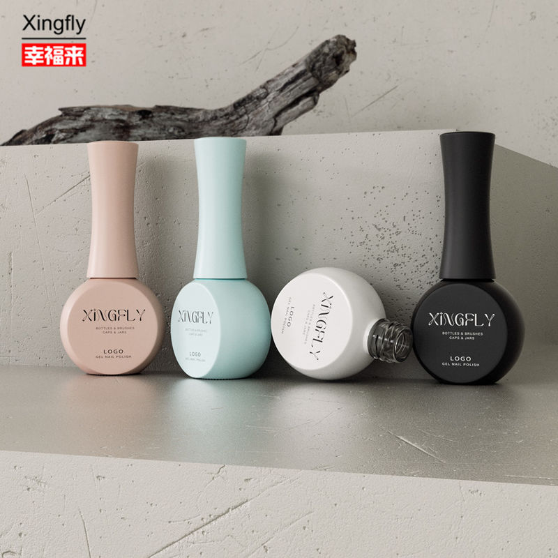 Botelho de Polonês de unhas de 10 ml Impressão personalizada Botelhas de Polonês de unhas de gel vazio Botelho de vidro de polonês de gel