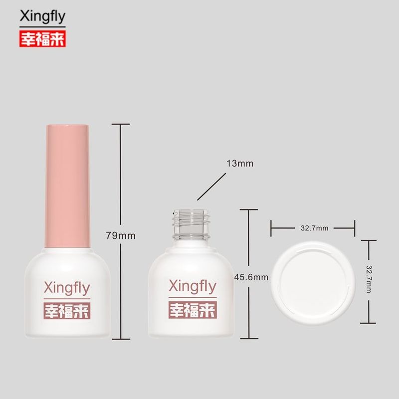 Botelha de esmalte de unhas de 10 ml Gel vintage vazio Botelhas de vidro de esmalte de plástico