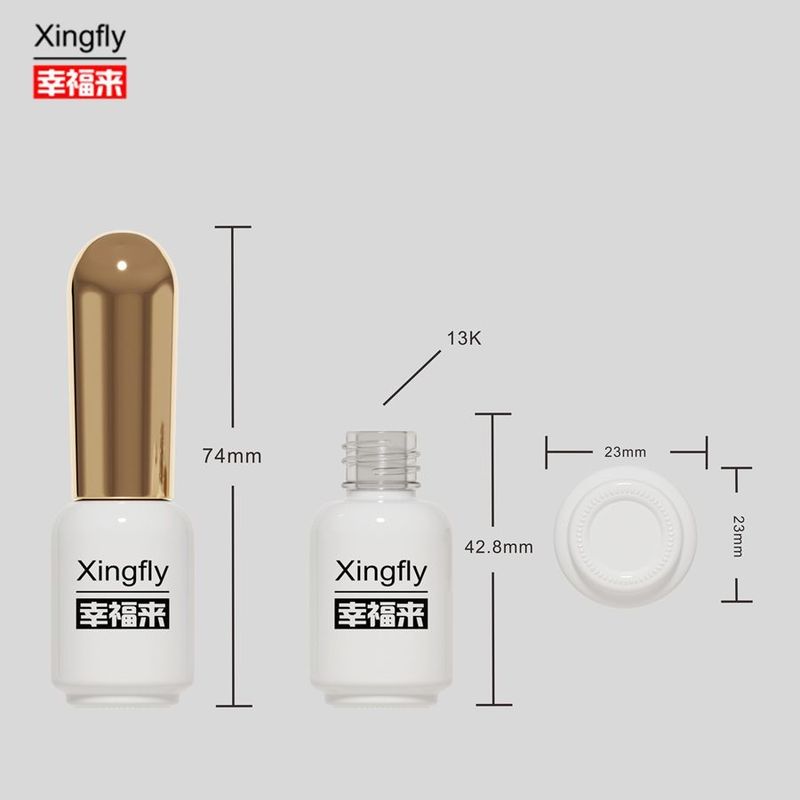 6 ml garrafa de esmalte de unhas embalagem cosmética UV gel garrafa de vidro de esmalte de vidro tamanho compacto