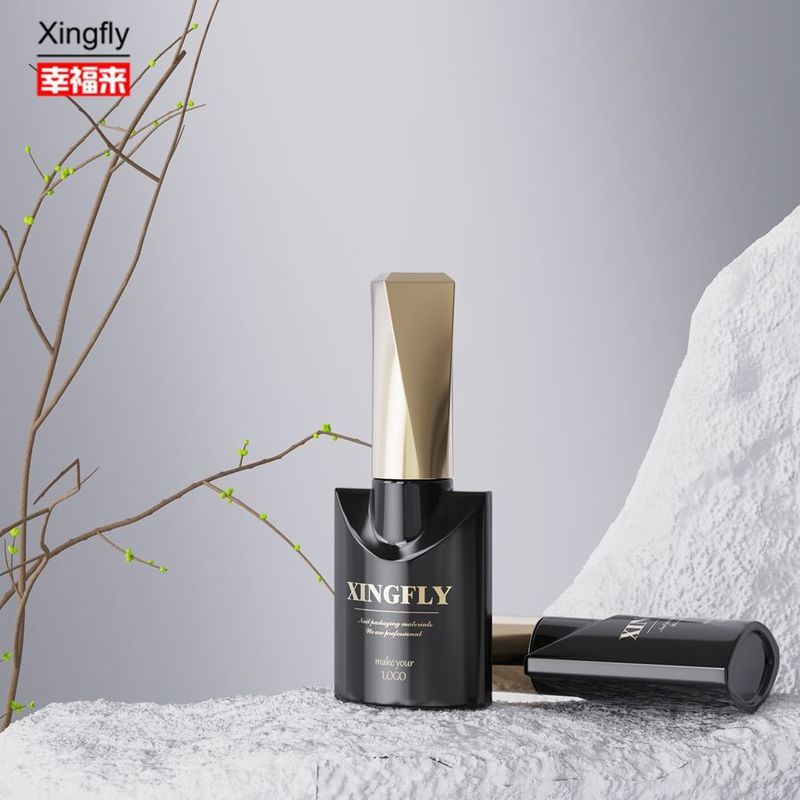Garrafa de esmalte de unhas de 10 ml Custom Gel Vazio Garrafa de esmalte de unhas de vidro com tampa do pincel