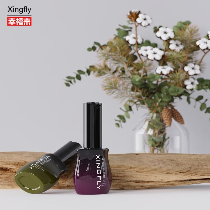 12 ml frasco de esmalte de unhas Gel vazio frasco de esmalte de unhas 12 ml com tampa e escova