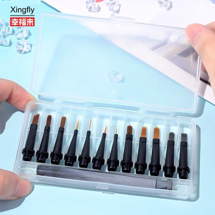Pintura de unhas escova cabeça gel esmalte de unhas pintura de unhas arte escova caneta com escova substituível