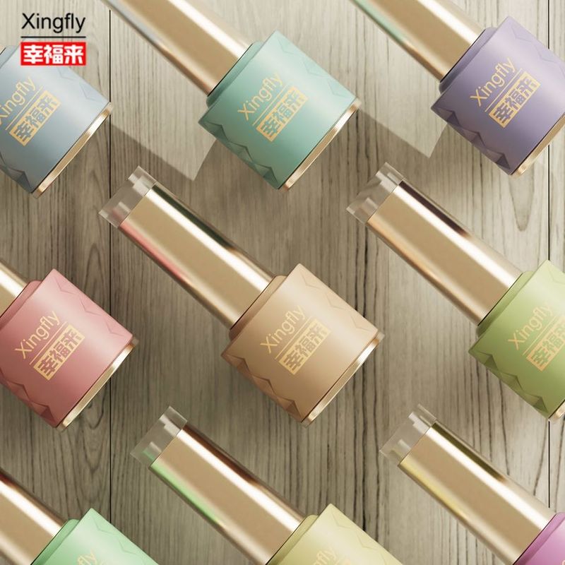 Novo Design 8ml garrafas de esmalte personalizado LOGO Gelado Vazio Garrafa de vidro para esmalte de unhas