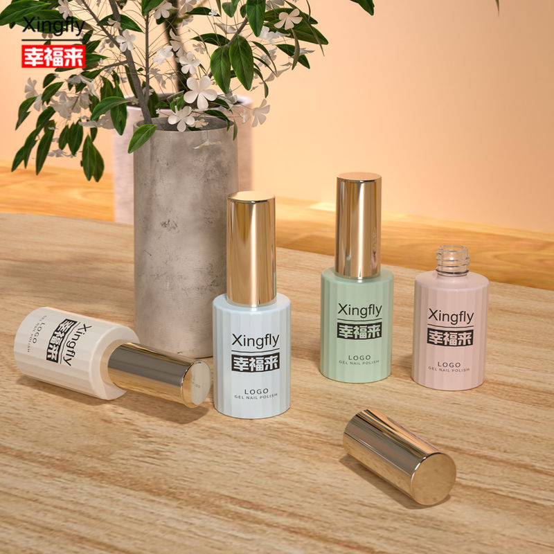 12ml garrafa de esmalte de unhas UV Gel garrafa de vidro de esmalte para pincel largo Design único