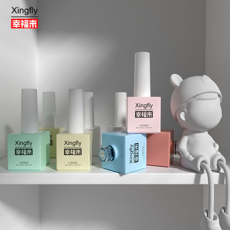 17ml Custom LOGO Cor Gel UV Gel Vazio Botelha de Esmalte de Unhas vem com tampa de escova