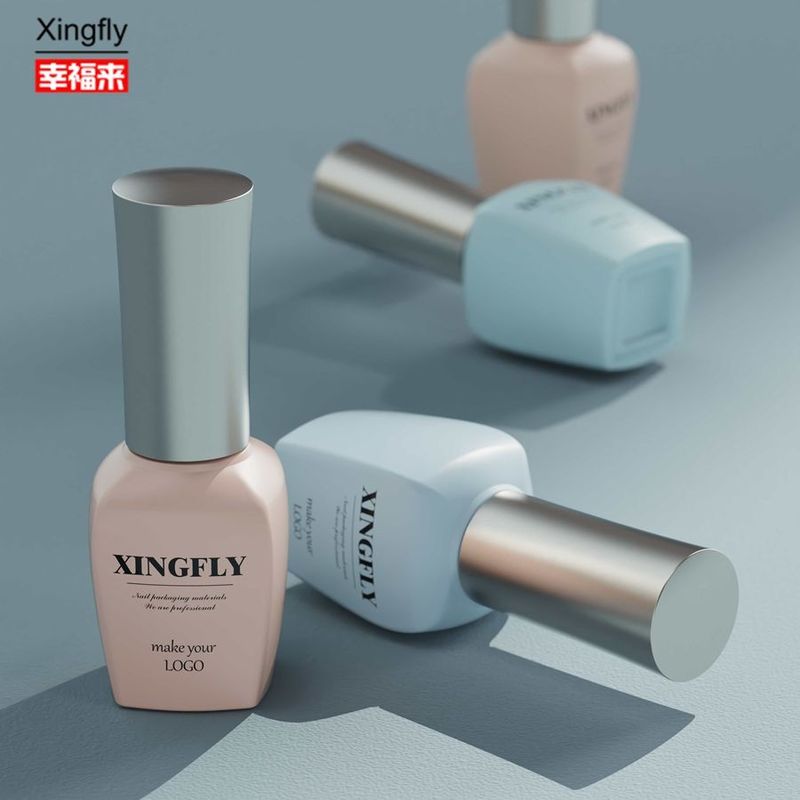 15ml Gel Polonês de unhas garrafa de vidro Design personalizado Vazio Para Polonês de unhas com tampa e escova