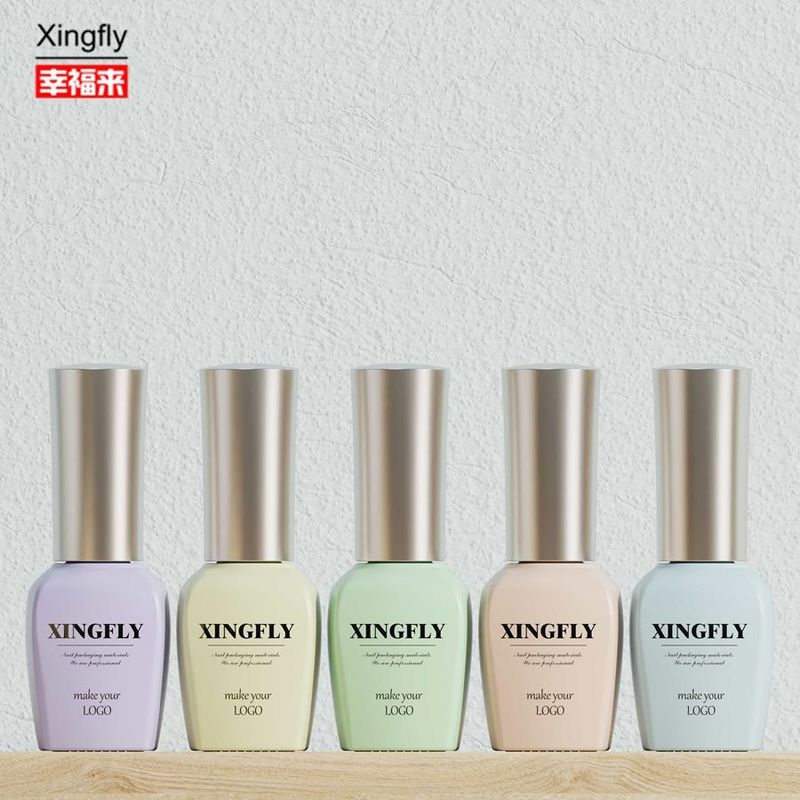 15ml Gel Polonês de unhas garrafa de vidro Design personalizado Vazio Para Polonês de unhas com tampa e escova