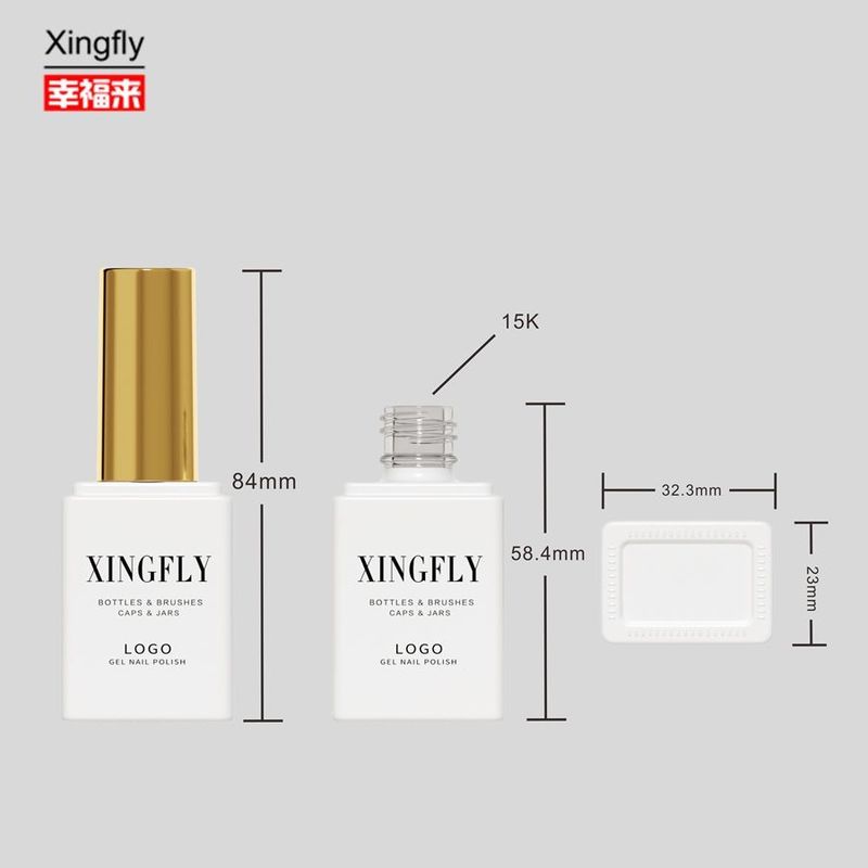 Garrafa de gel de unhas de 17 ml Cosmético personalizado de grande capacidade Óleo de esmalte de unhas Garrafa de vidro vazia