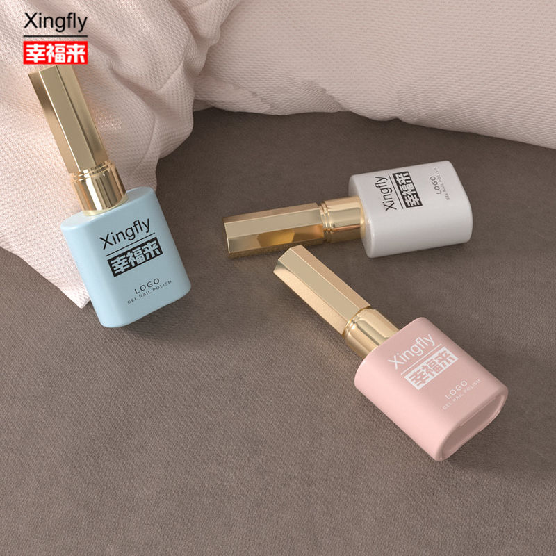 Garrafa de polonês de 12 ml Gelado para unhas de grande capacidade Garrafas de vidro de polonês com tampas e escovas