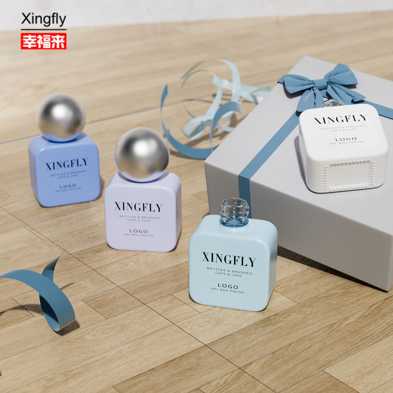 Botelha de 11 ml Quadrada Gel de Pintura Personalizado Botelha Branca Para Gel Polish é Branco