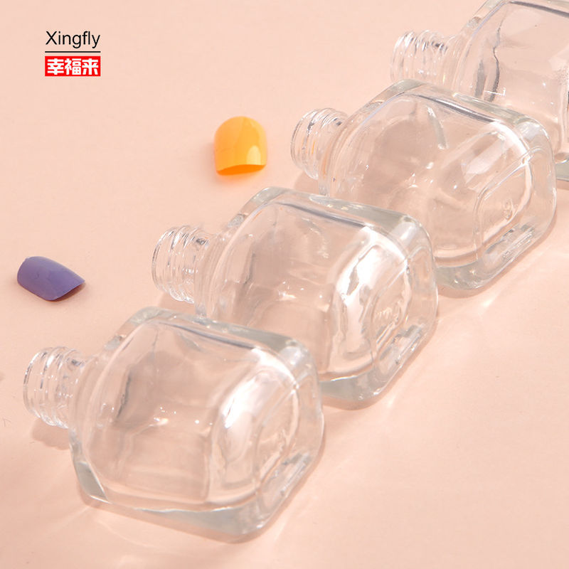 Frascos de Esmalte de Gel Vazios de Vidro Oversized Únicos de 8ml Com Pincel e Tampa