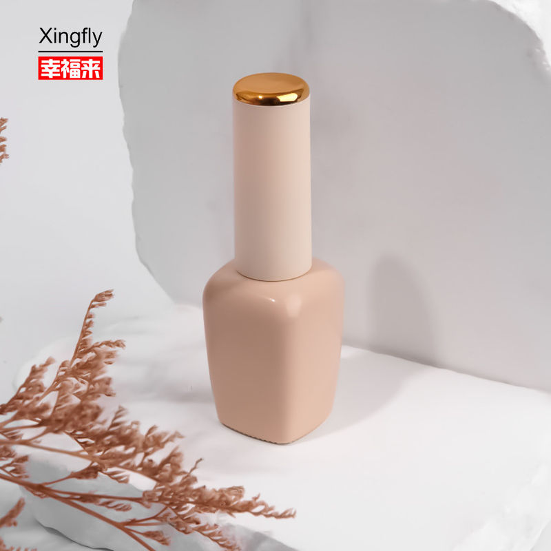 Botalhas vazias de esmalte de unhas de luxo, gel, esmalte de unhas, frascos, tampa de garrafa de vidro com escova