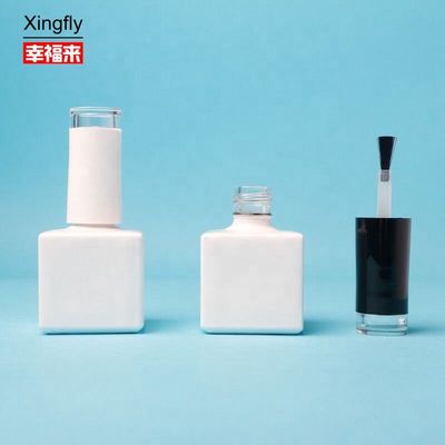 Bom preço 17 ml de gel de esmalte de unhas frasco quadrado spray de revestimento de tampa com escova on-line
