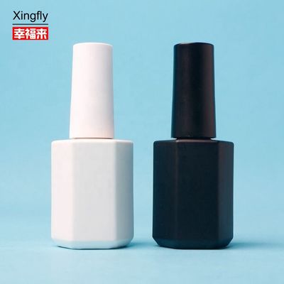 Garrafa de esmalte de unhas de vidro transparente Garrafa de esmalte de gel vazia REACH