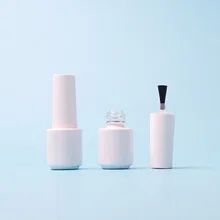 Embalagem de cosméticos de garrafa de esmalte de unhas transparente em forma personalizada