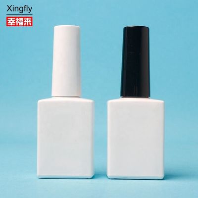 15 ml Botão de esmalte de unhas vazio Gel de esmalte com escova branca Botão de esmalte de unhas vazio