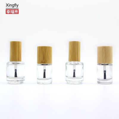 Botão redondo de esmalte de unhas de 11 ml com tampa de madeira Gel UV Vazio Botão de cola de esmalte de unhas
