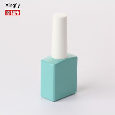 Gelador de garrafa quadrada exclusivo 13ml UV vazio garrafa de esmalte de unhas com tampa e escova