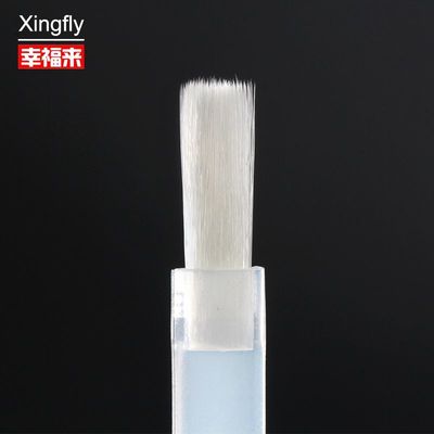 Bom preço Escova de esmalte de unhas Cabelo plano branco Acrílico Escovas de arte de unhas Escova de substituição de esmalte de unhas on-line