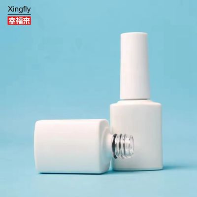 8 ml de esmalte de unhas garrafa de vidro quadrada com escova gel vazio UV garrafa de esmalte de unhas