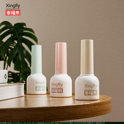 Botelha de esmalte de unhas de 10 ml Gel vintage vazio Botelhas de vidro de esmalte de plástico