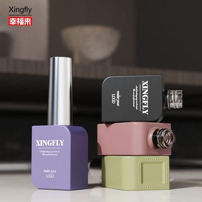 Classic 10ml Quadrado único vidro vazio Botalhas de esmalte para unhas Gel Polish Container