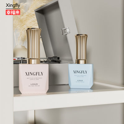 12 ml de gel de unhas Botelho quadrado UV Gel vazio Botelho de vidro com tampa e escova