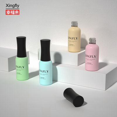 9 ml Gela de unhas vazia, frasco redondo de esmalte, logotipo personalizado, frasco de vidro reforçado com gel de unhas
