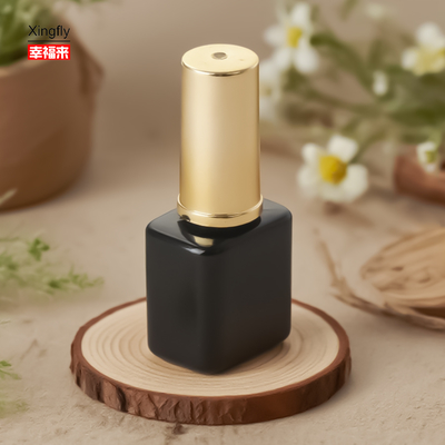 Frasco de vidro quadrado de 15ml para esmalte em gel UV, frasco vazio para conjunto de esmalte em gel para óleo de esmalte