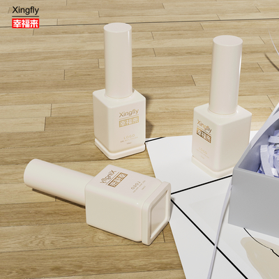 Bom preço 15ml Square Custom Private Label Adhesive Tips Gel Nails Polish OEM Custom Glass Bottle on-line